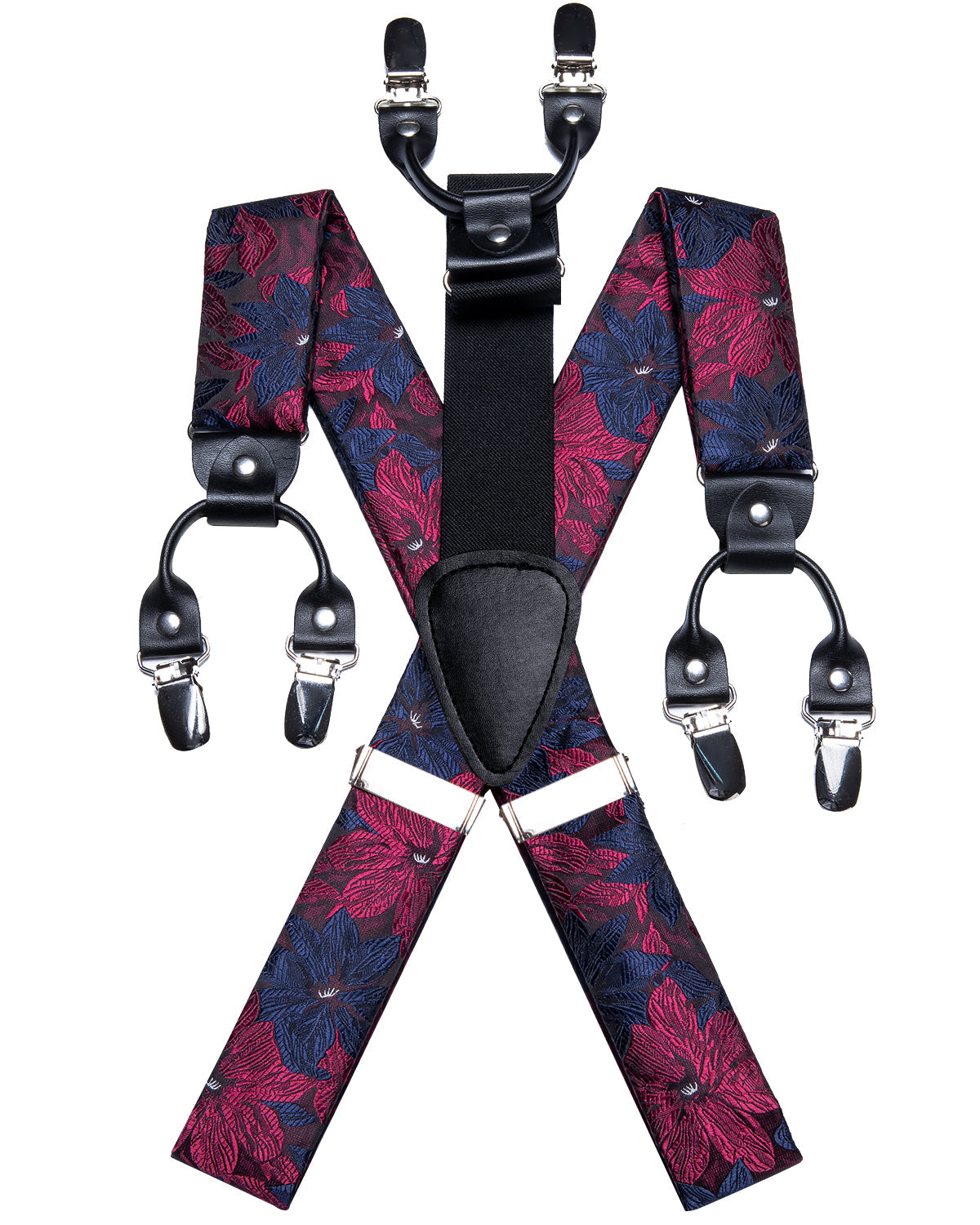 GentCrest Blue Floral Suspenders - Image 6