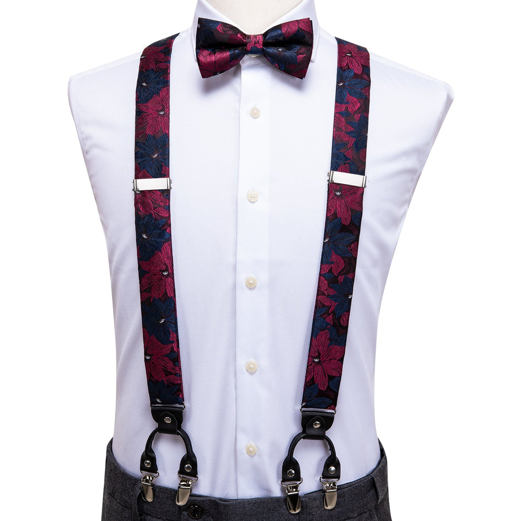 GentCrest Blue Floral Suspenders - Image 1