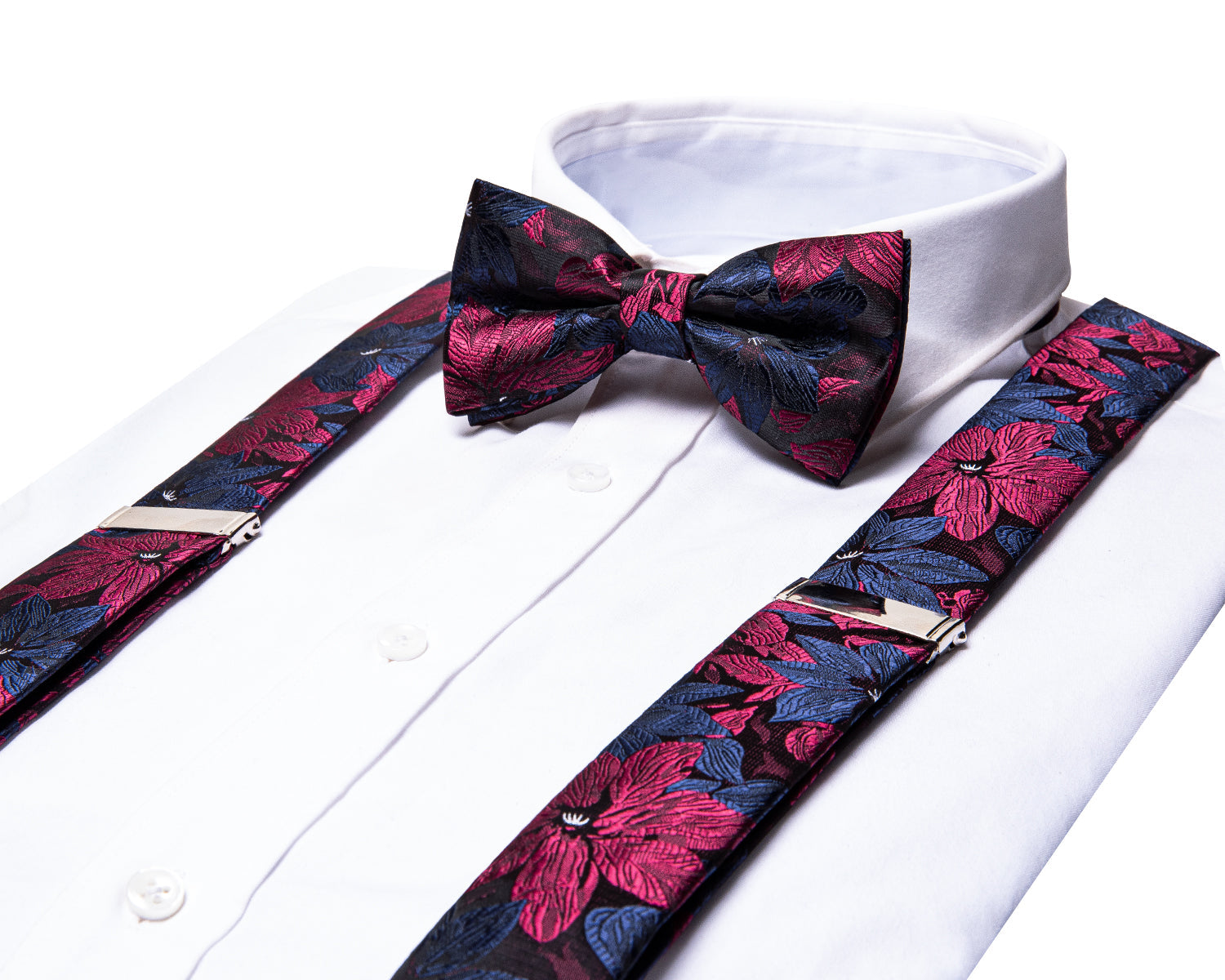 GentCrest Blue Floral Suspenders - Image 5
