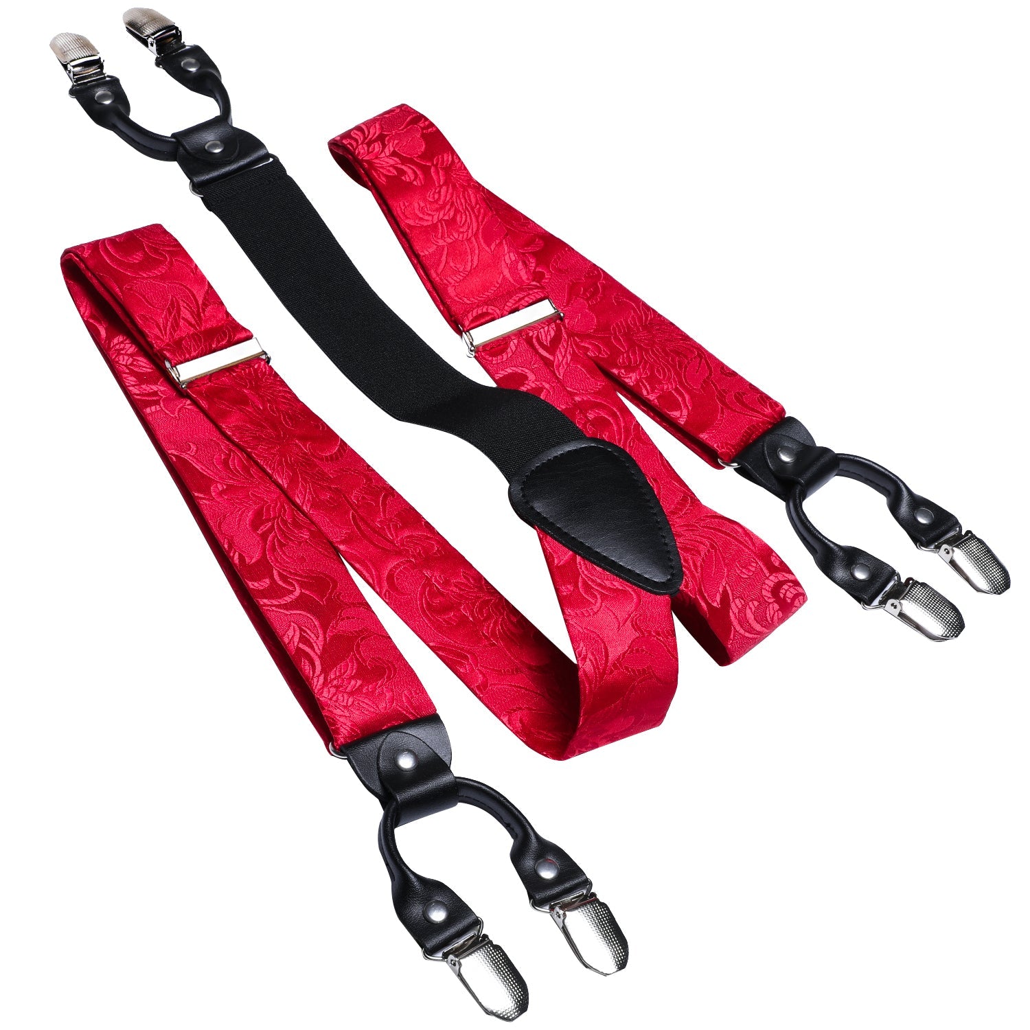 GentCrest Red Floral Suspenders - Image 6