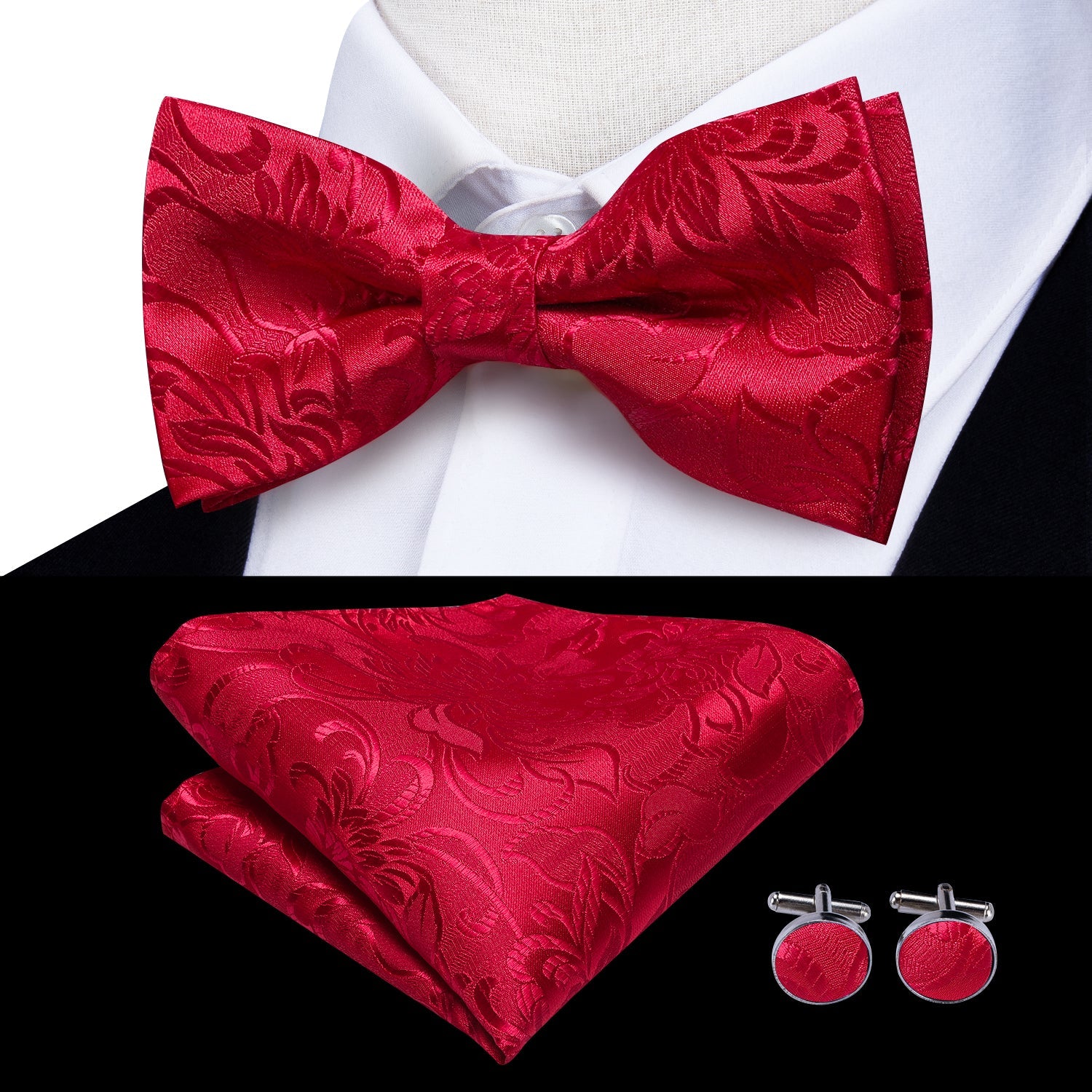 GentCrest Red Floral Suspenders - Image 5