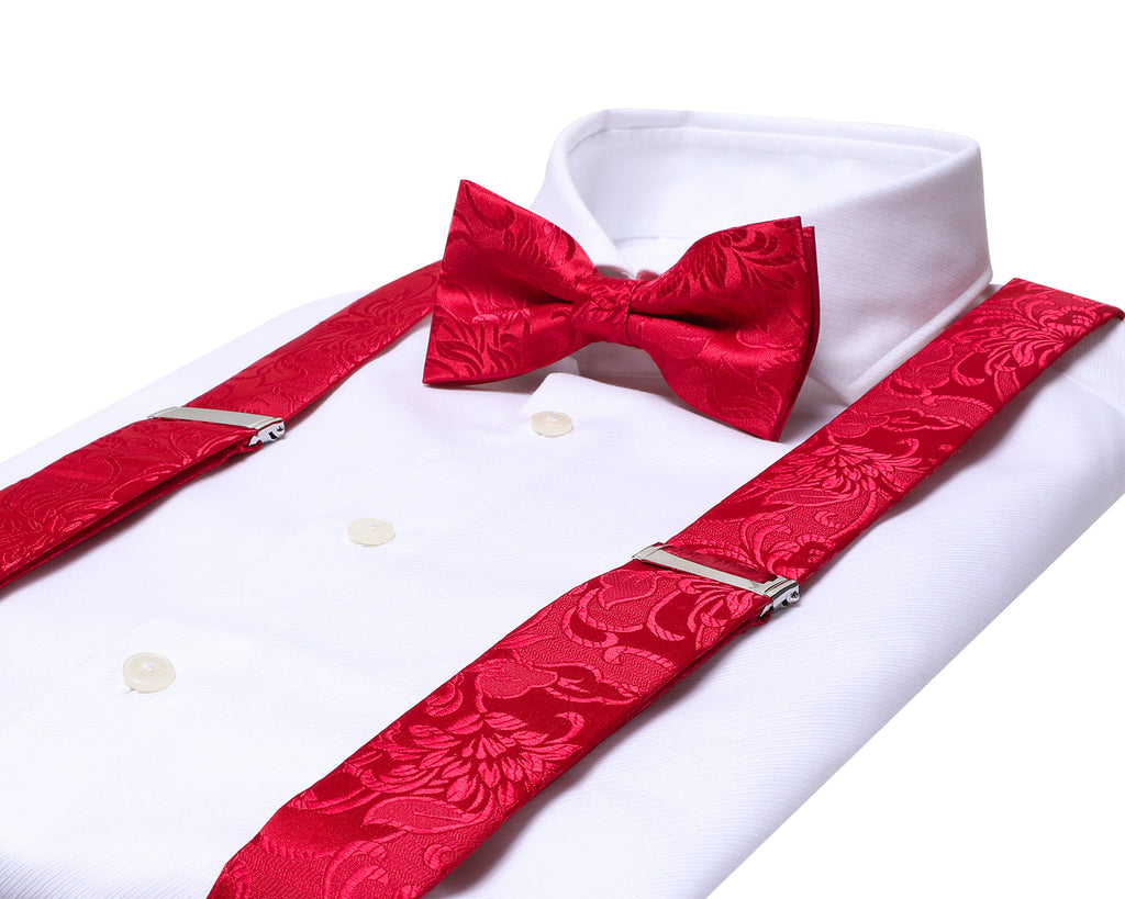 GentCrest Red Floral Suspenders - Image 4