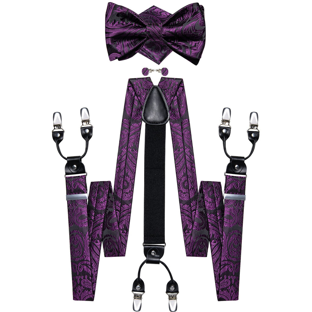GentCrest Black Paisley Suspenders - Image 1