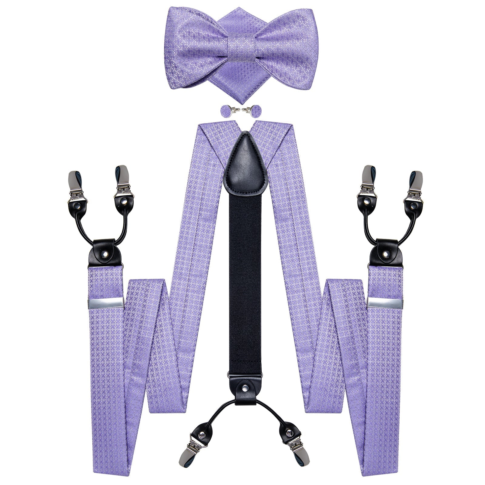 GentCrest Blue Geometric Suspenders - Image 3