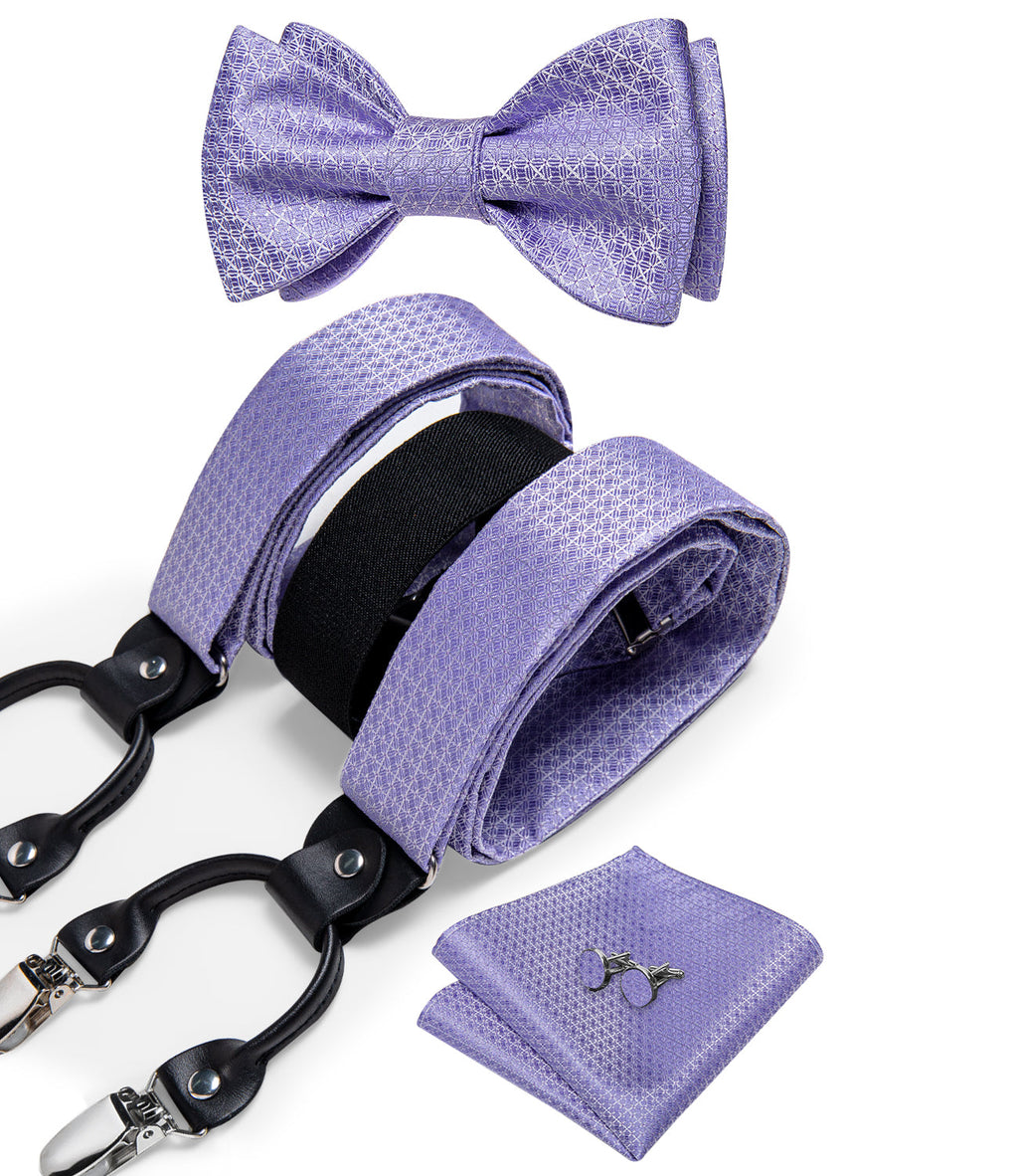 GentCrest Blue Geometric Suspenders - Image 4