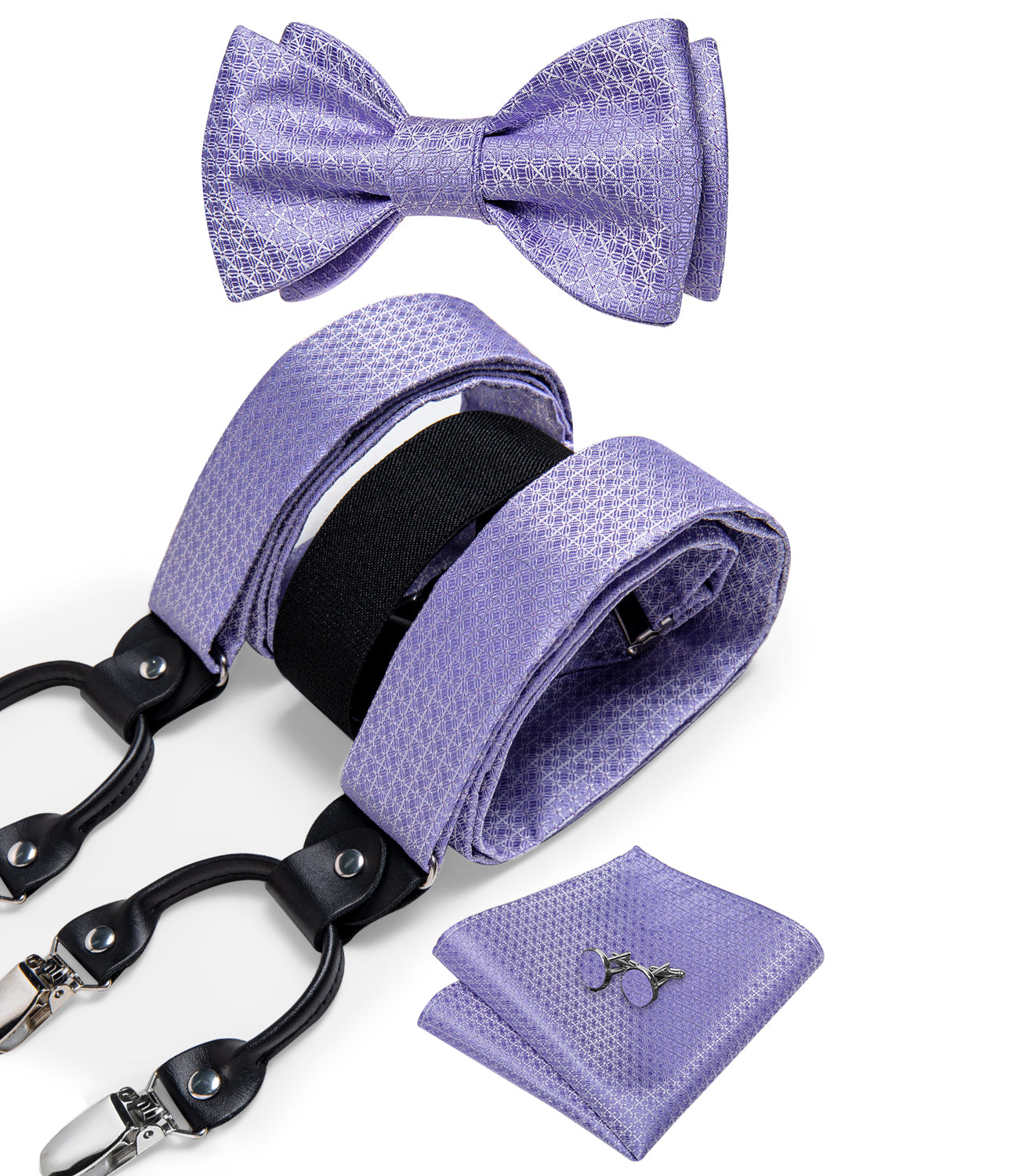 GentCrest Blue Geometric Suspenders - Image 4