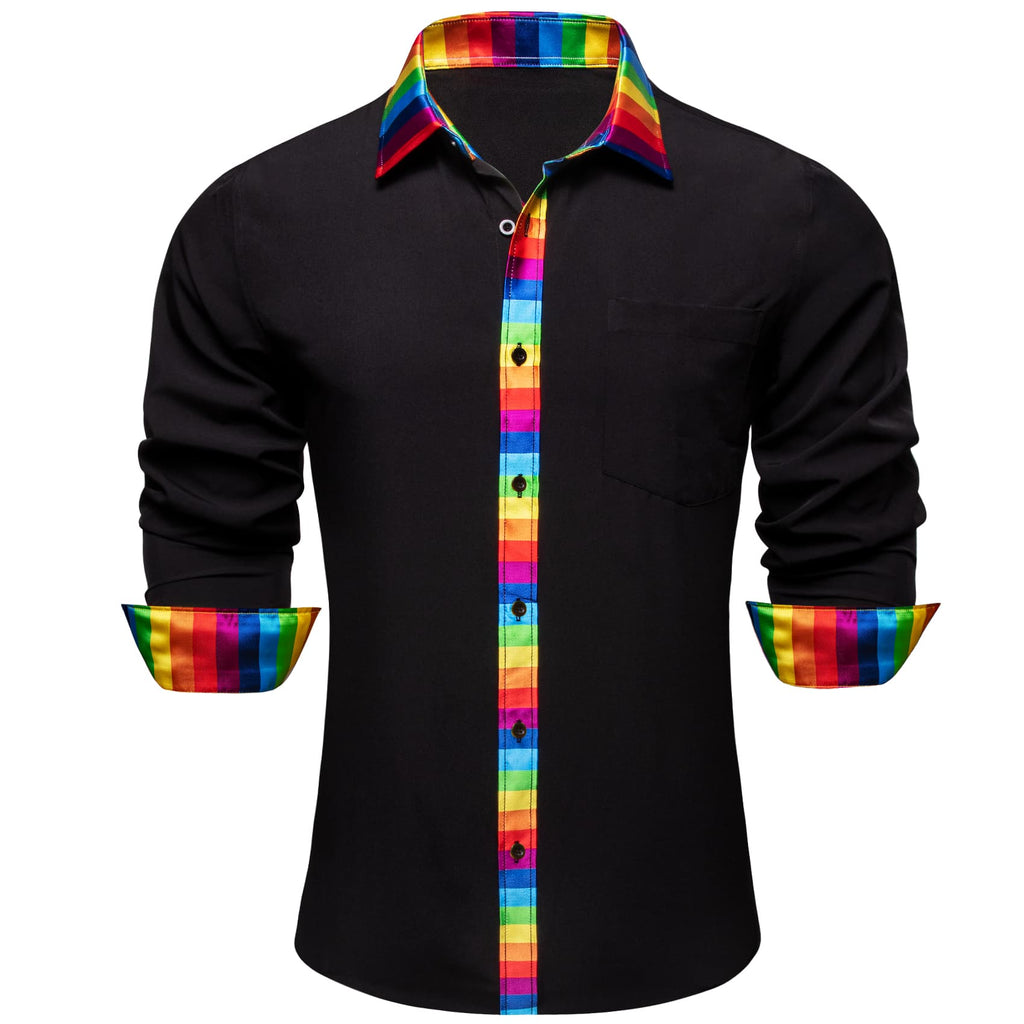GentCrest Black Splicing Shirt - Image 1