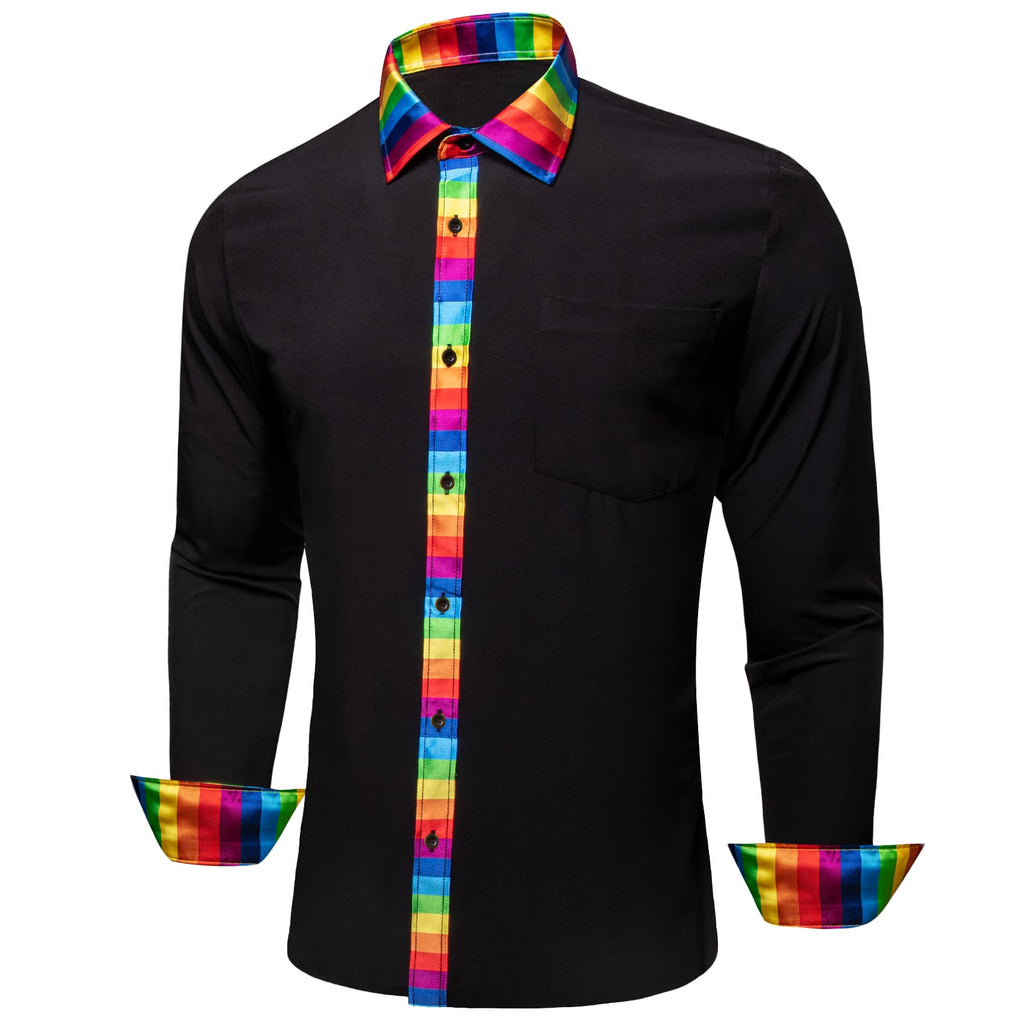 GentCrest Black Splicing Shirt - Image 2