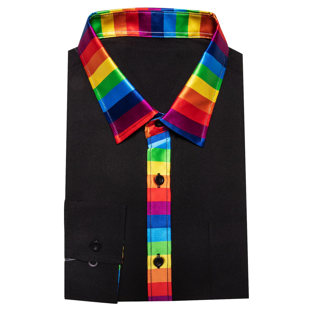 GentCrest Black Splicing Shirt - Image 3