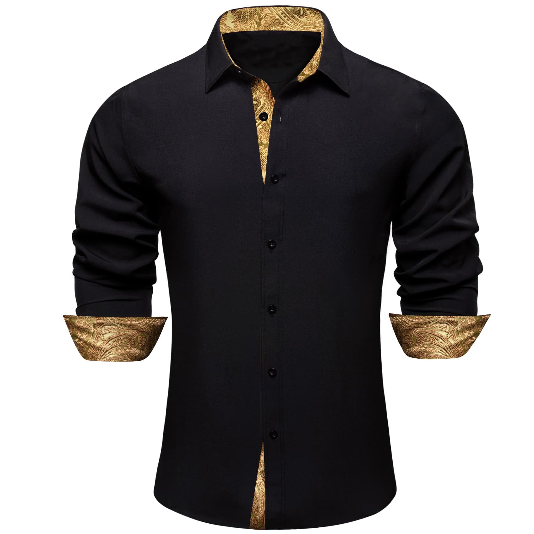 GentCrest Black Splicing Shirt - Image 1