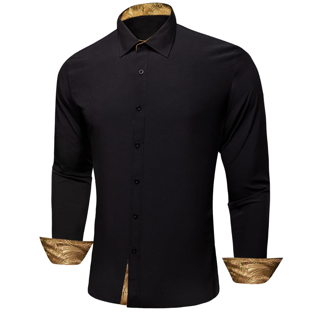 GentCrest Black Splicing Shirt - Image 2