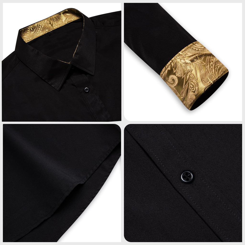 GentCrest Black Splicing Shirt - Image 4