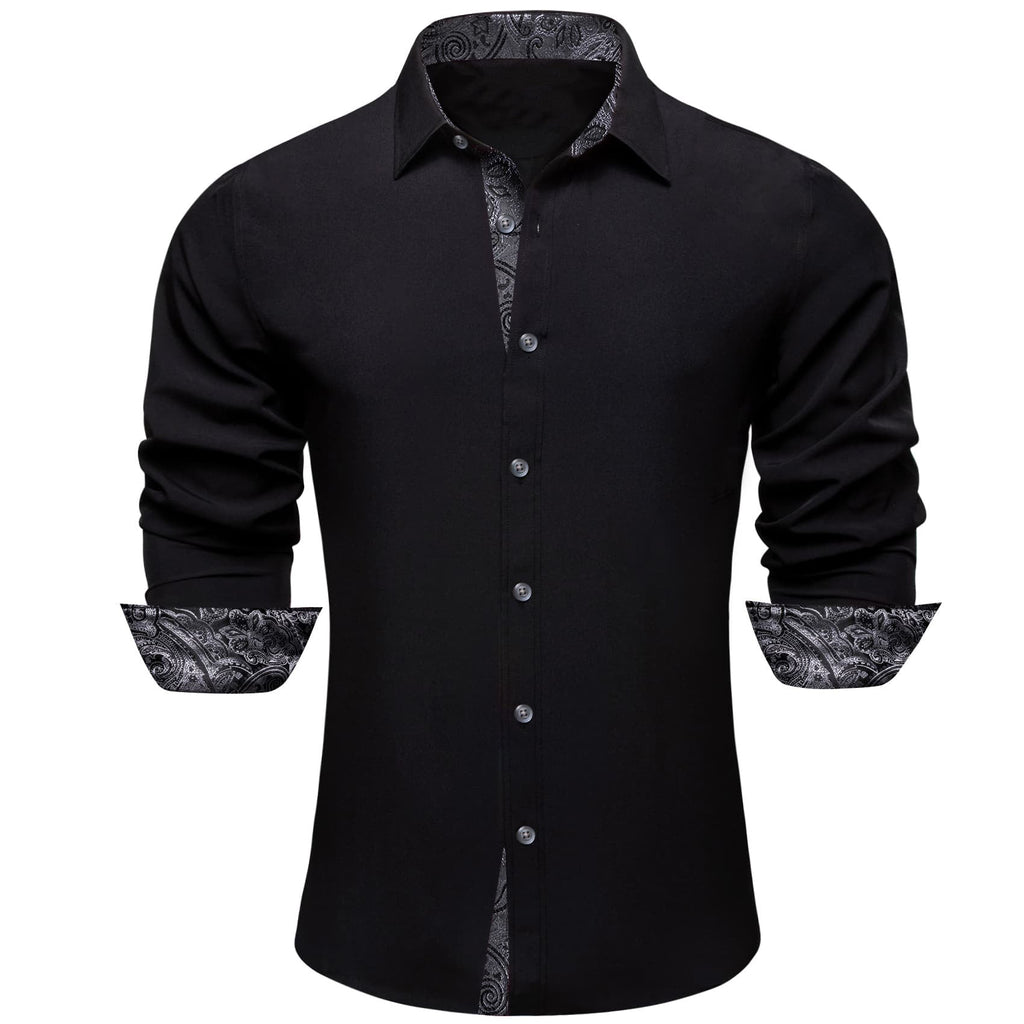GentCrest Black Splicing Shirt - Image 1