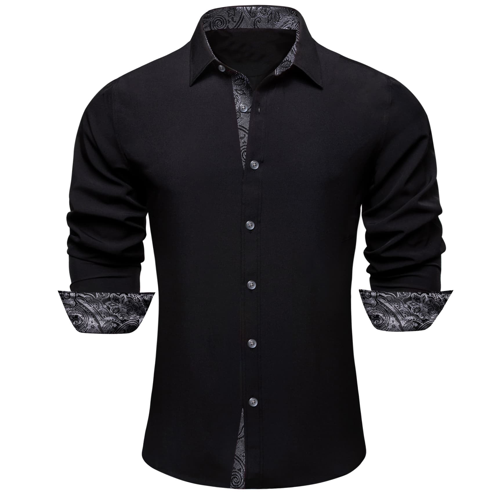 GentCrest Black Splicing Shirt - Image 1