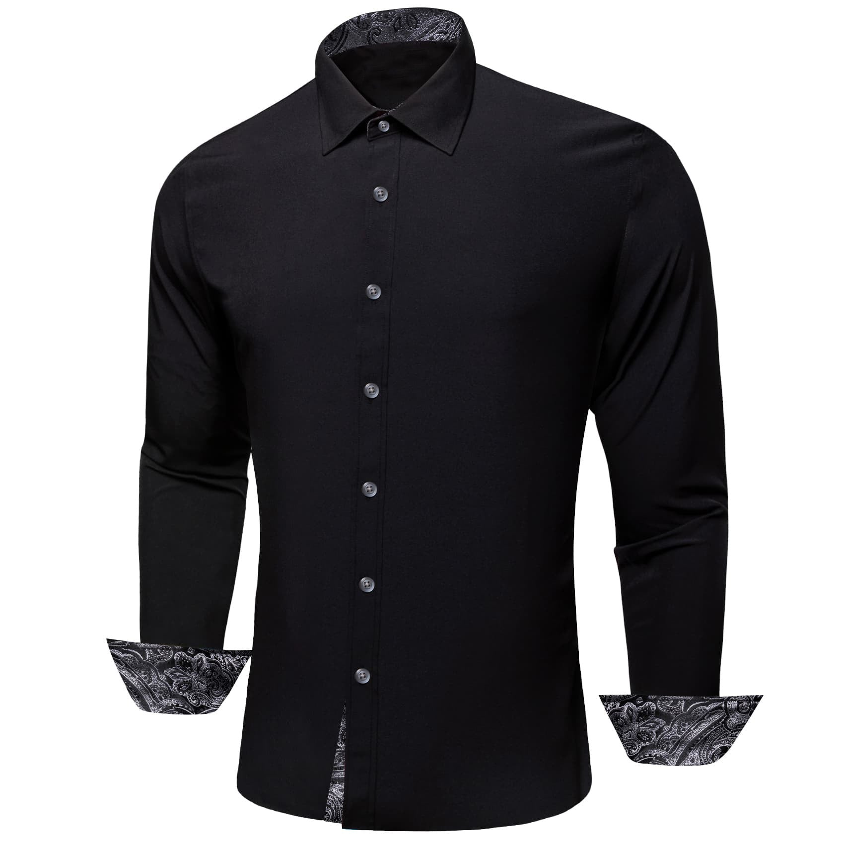 GentCrest Black Splicing Shirt - Image 2