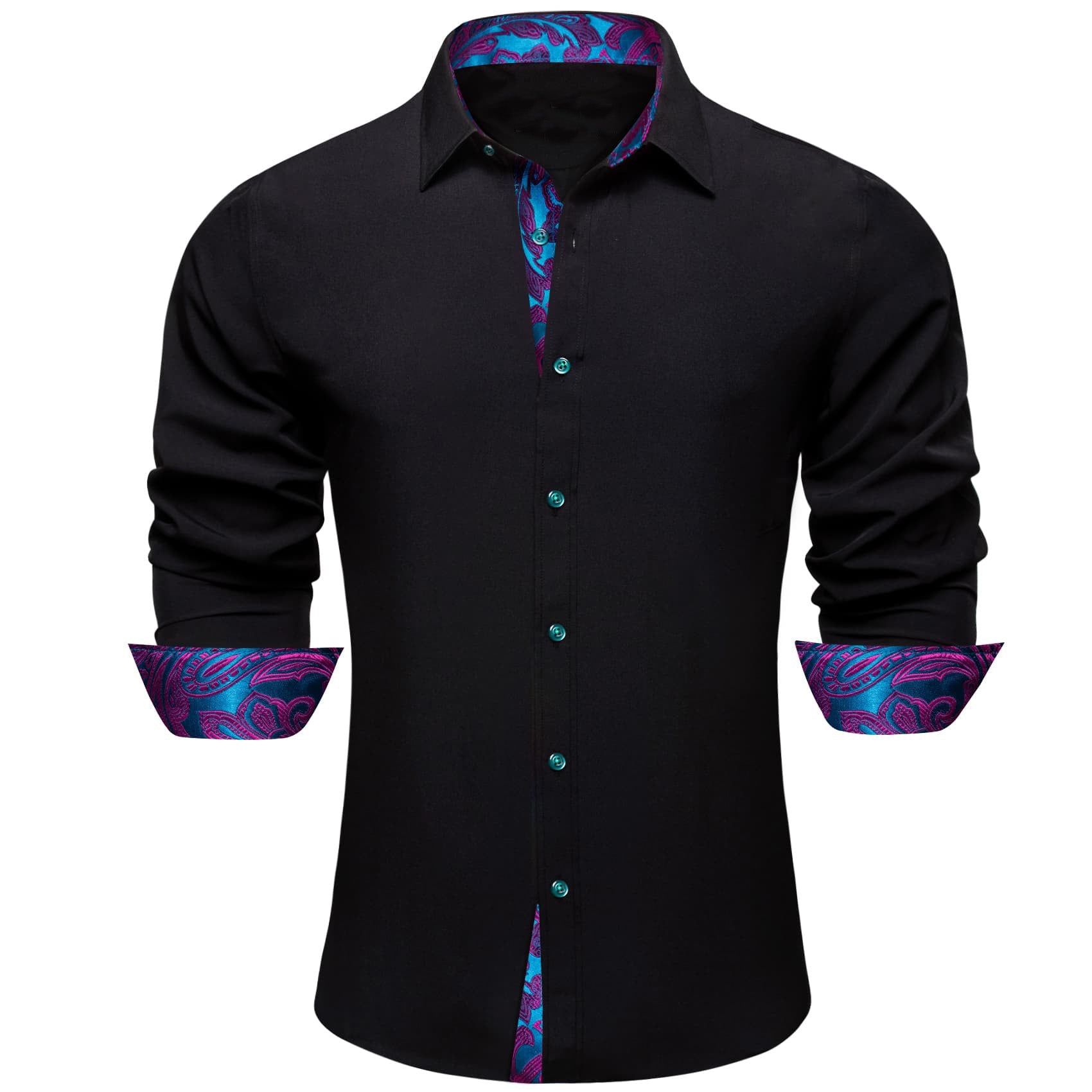 GentCrest Black Splicing Shirt - Image 1