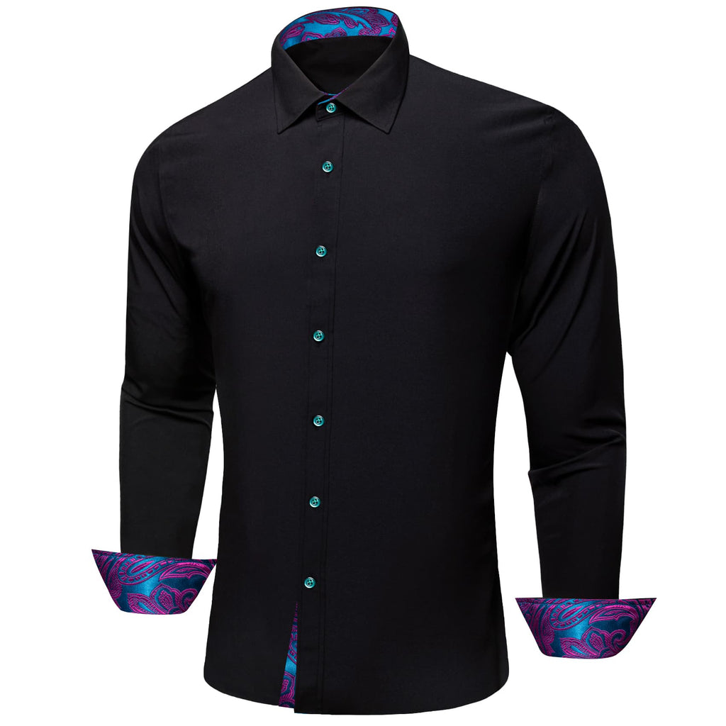 GentCrest Black Splicing Shirt - Image 2