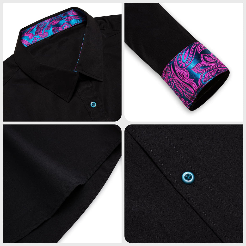 GentCrest Black Splicing Shirt - Image 4