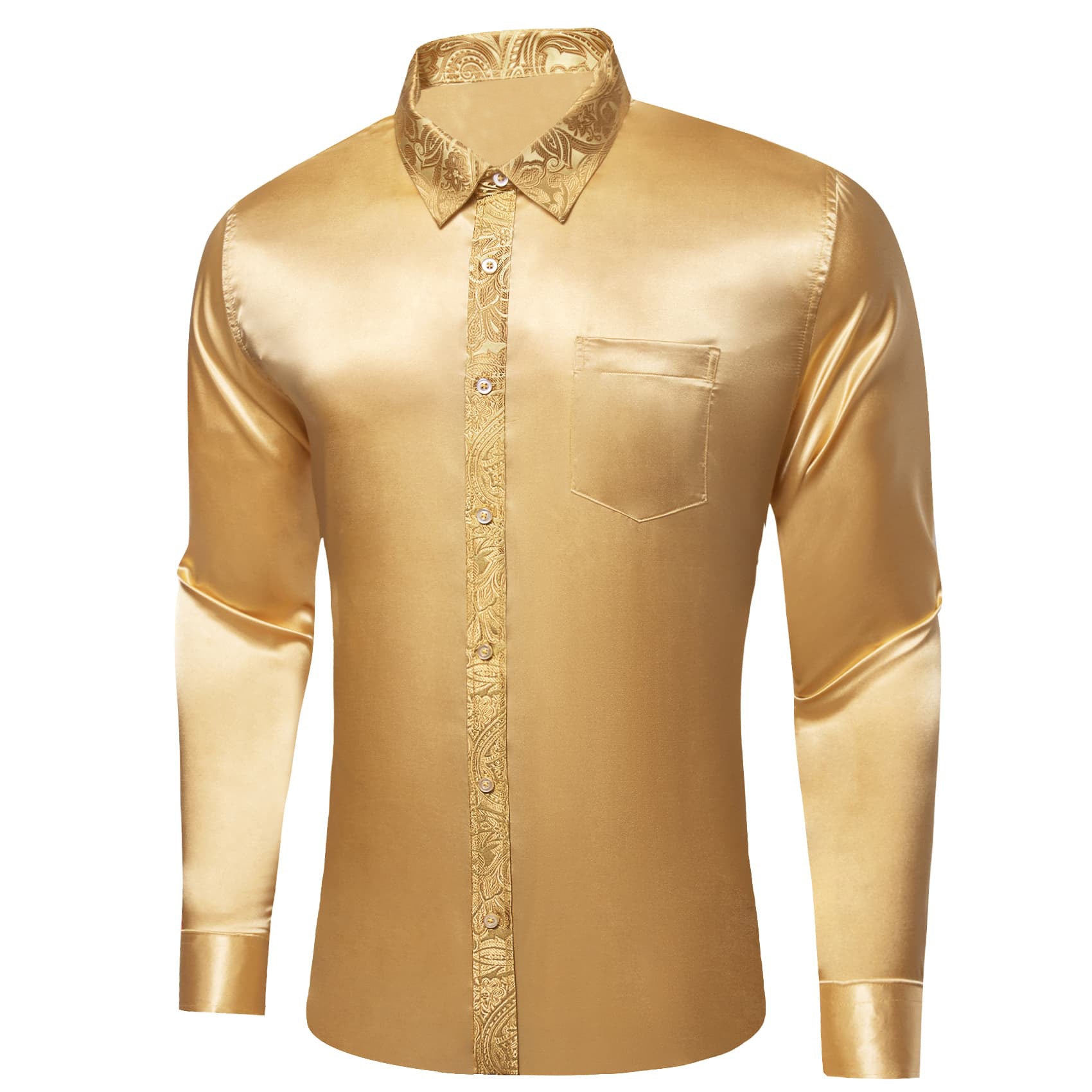 GentCrest Yellow Paisley Shirt - Image 1