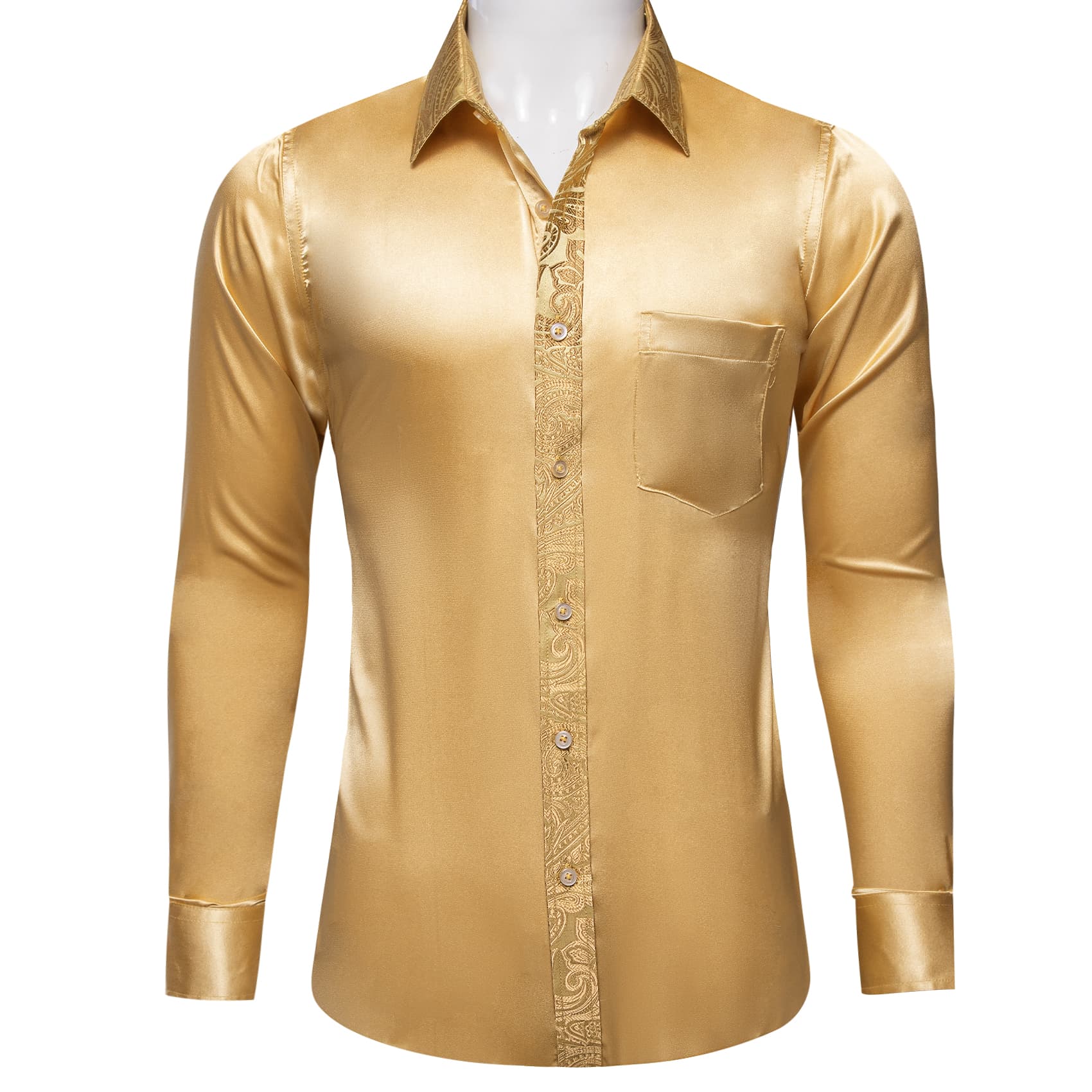 GentCrest Yellow Paisley Shirt - Image 2