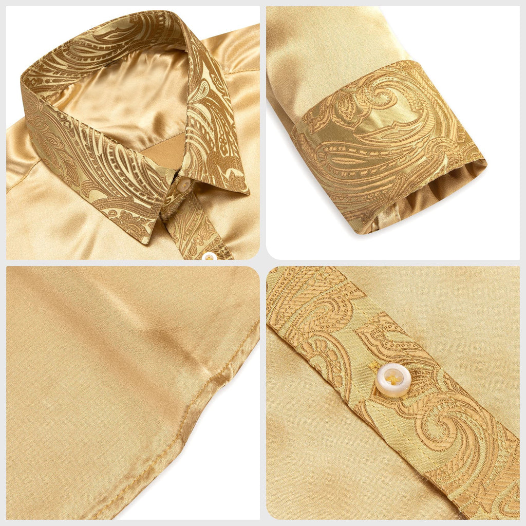 GentCrest Yellow Paisley Shirt - Image 5