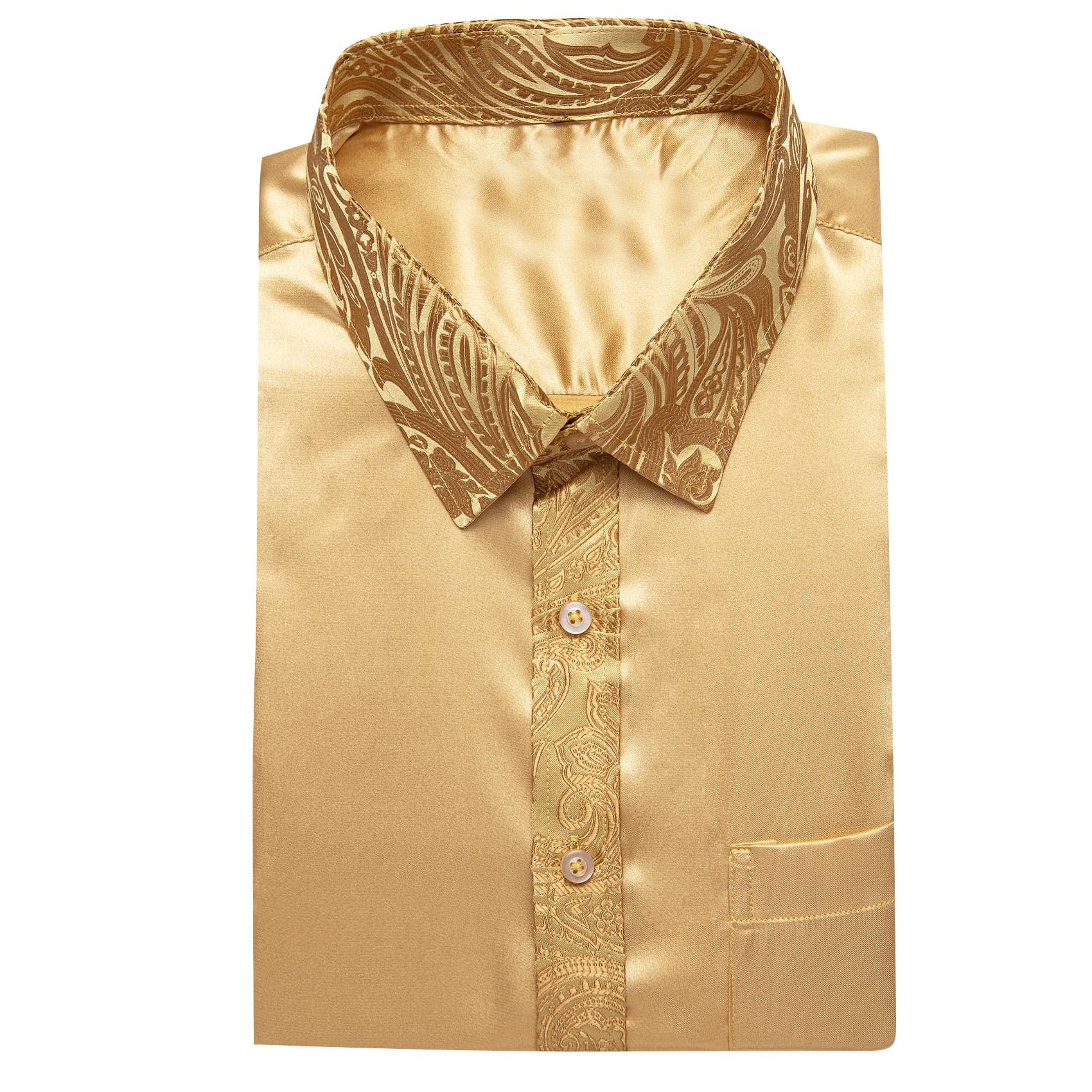 GentCrest Yellow Paisley Shirt - Image 4