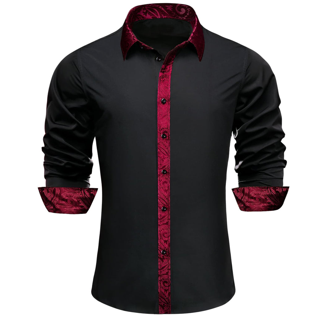 GentCrest Black Solid Shirt - Image 1