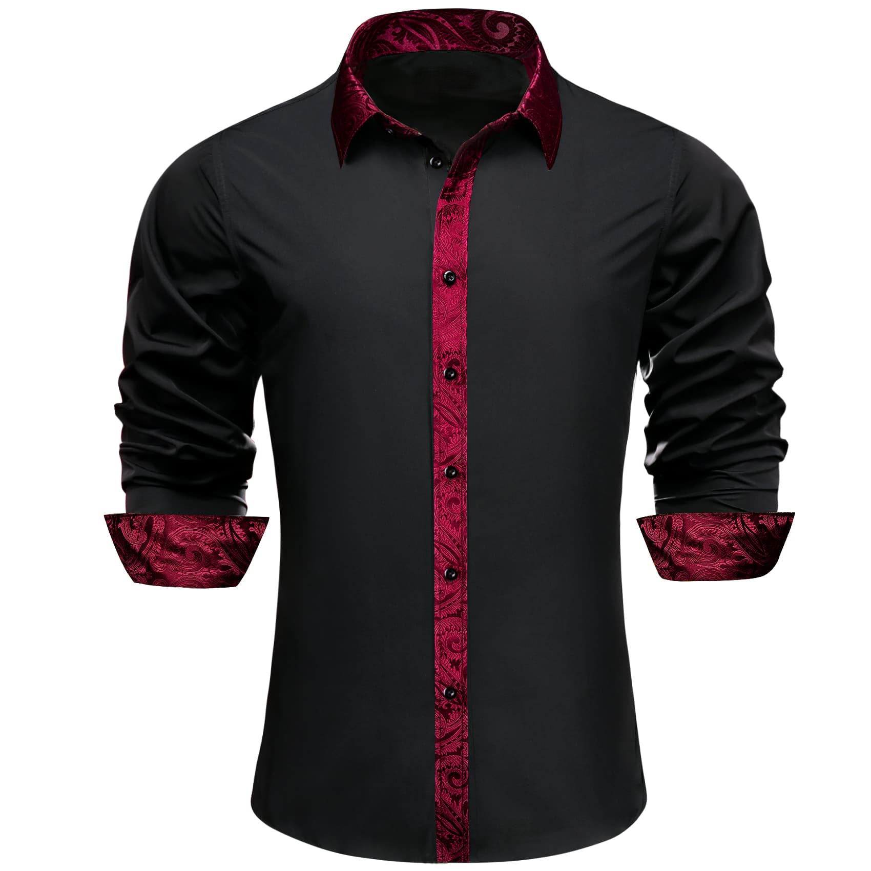 GentCrest Black Solid Shirt - Image 1