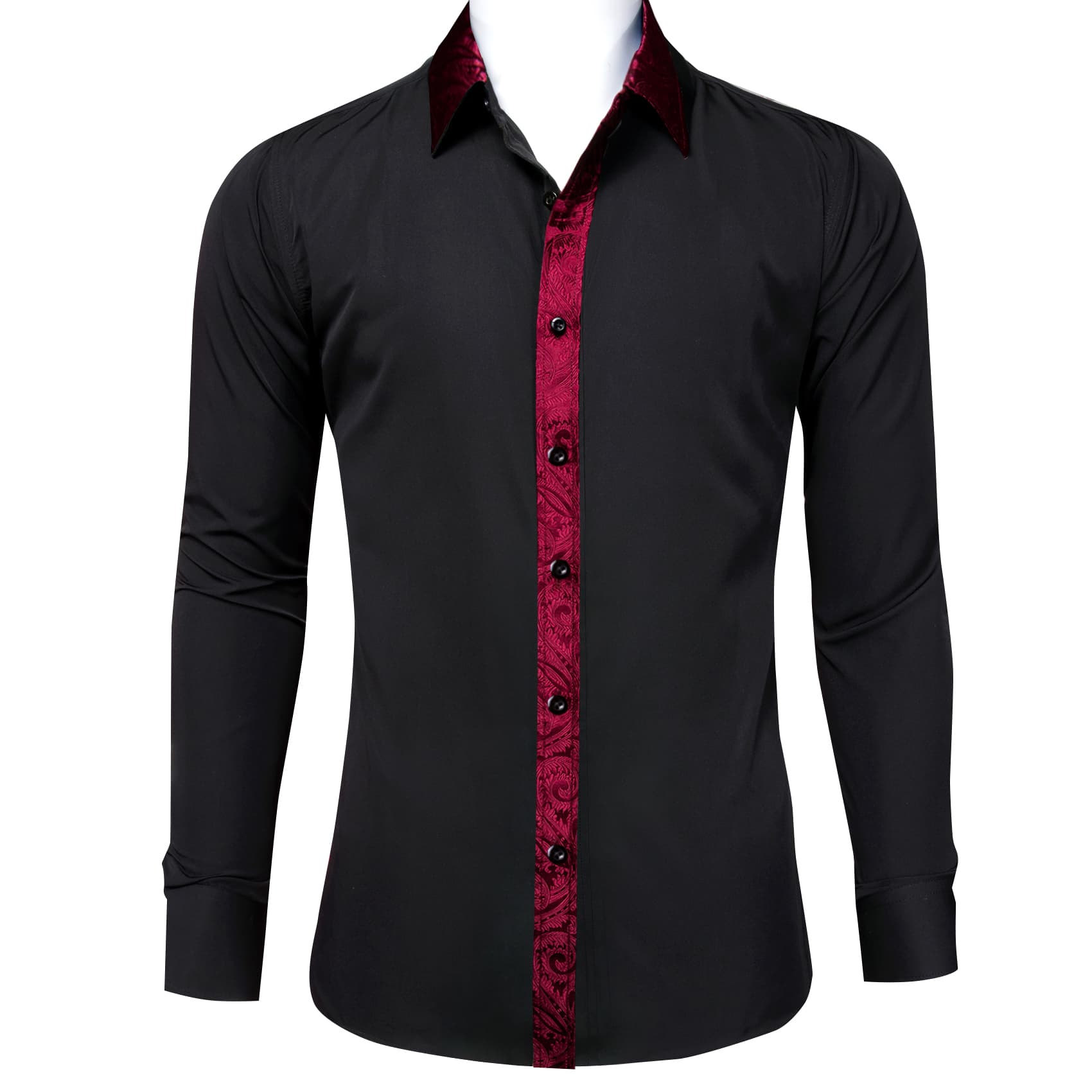 GentCrest Black Solid Shirt - Image 3