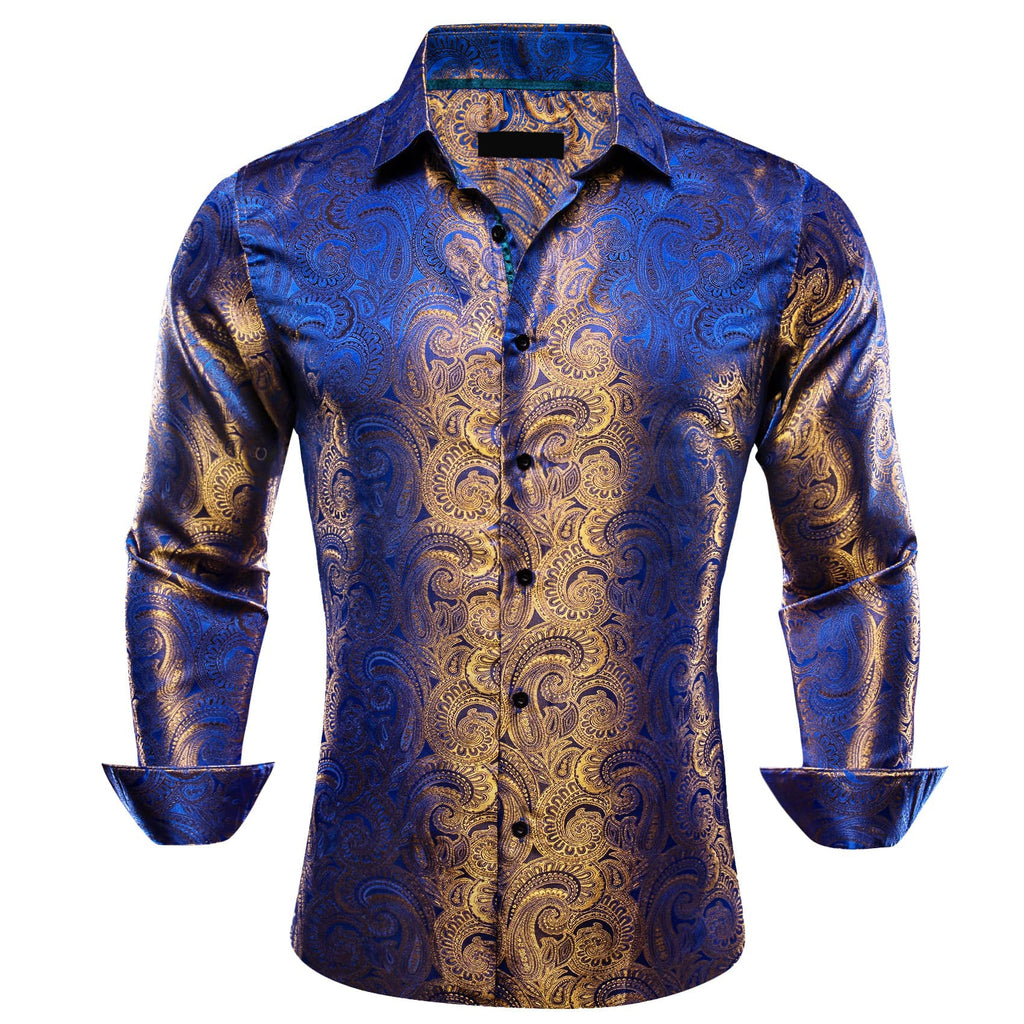 GentCrest Blue Paisley Shirt - Image 1
