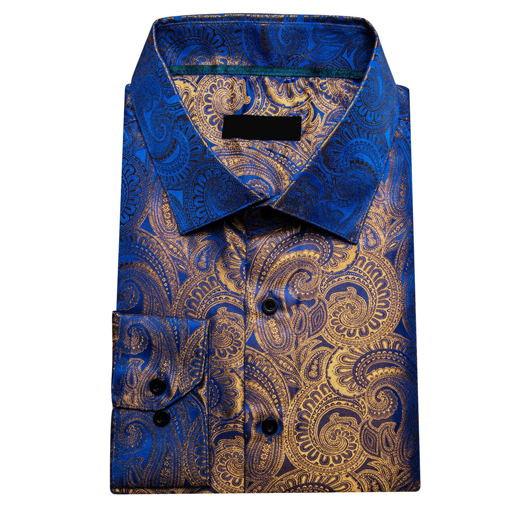 GentCrest Blue Paisley Shirt - Image 5