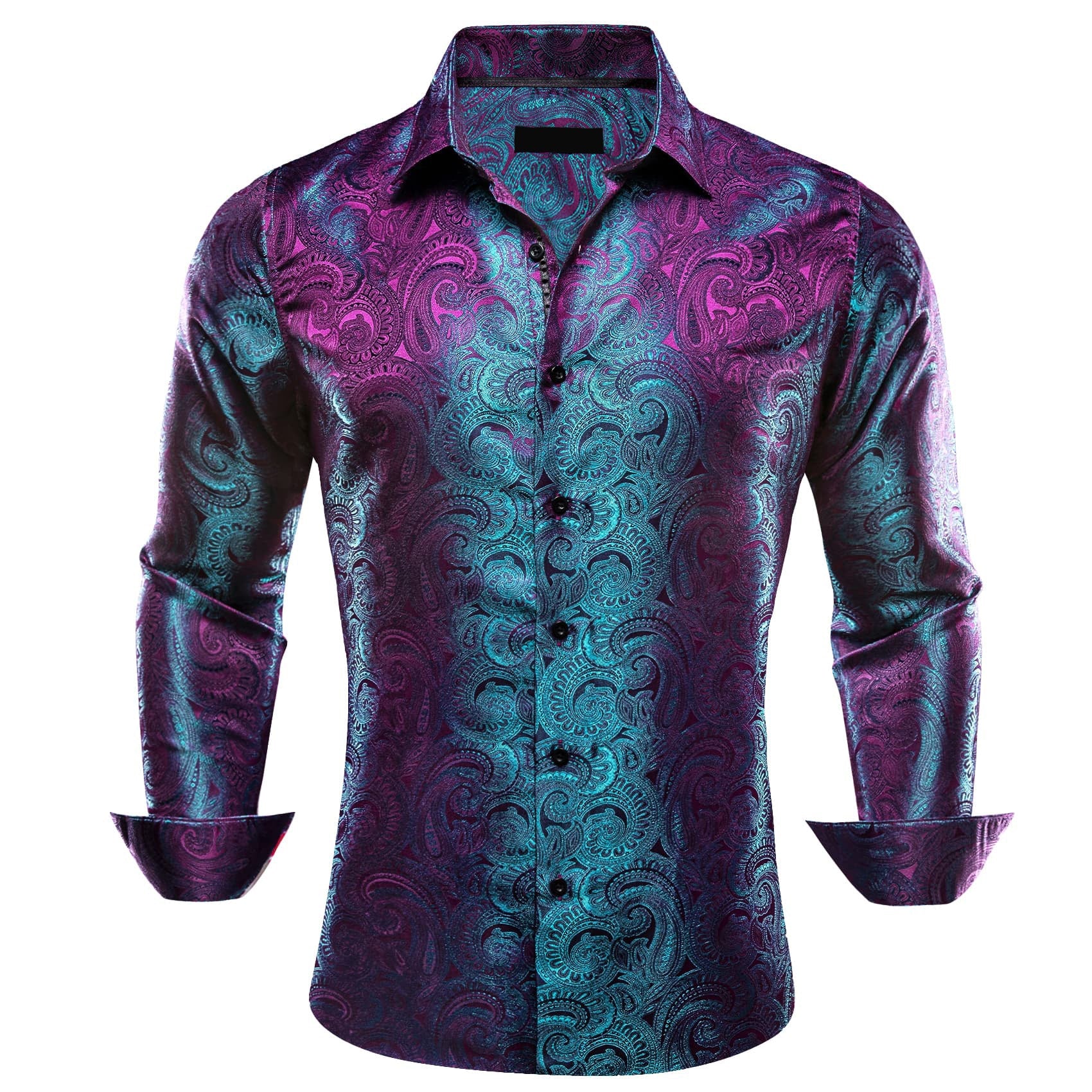 GentCrest Purple Paisley Shirt - Image 1