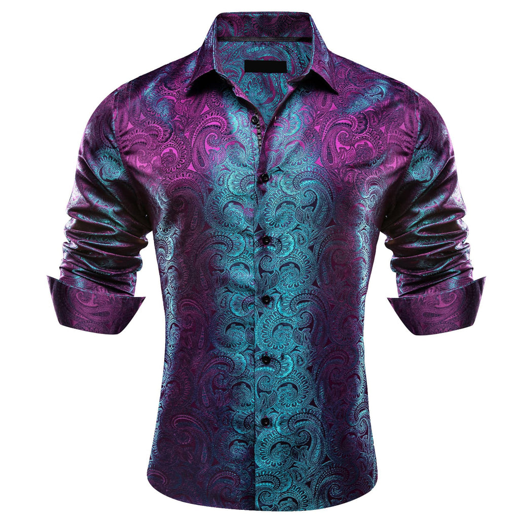 GentCrest Purple Paisley Shirt - Image 2