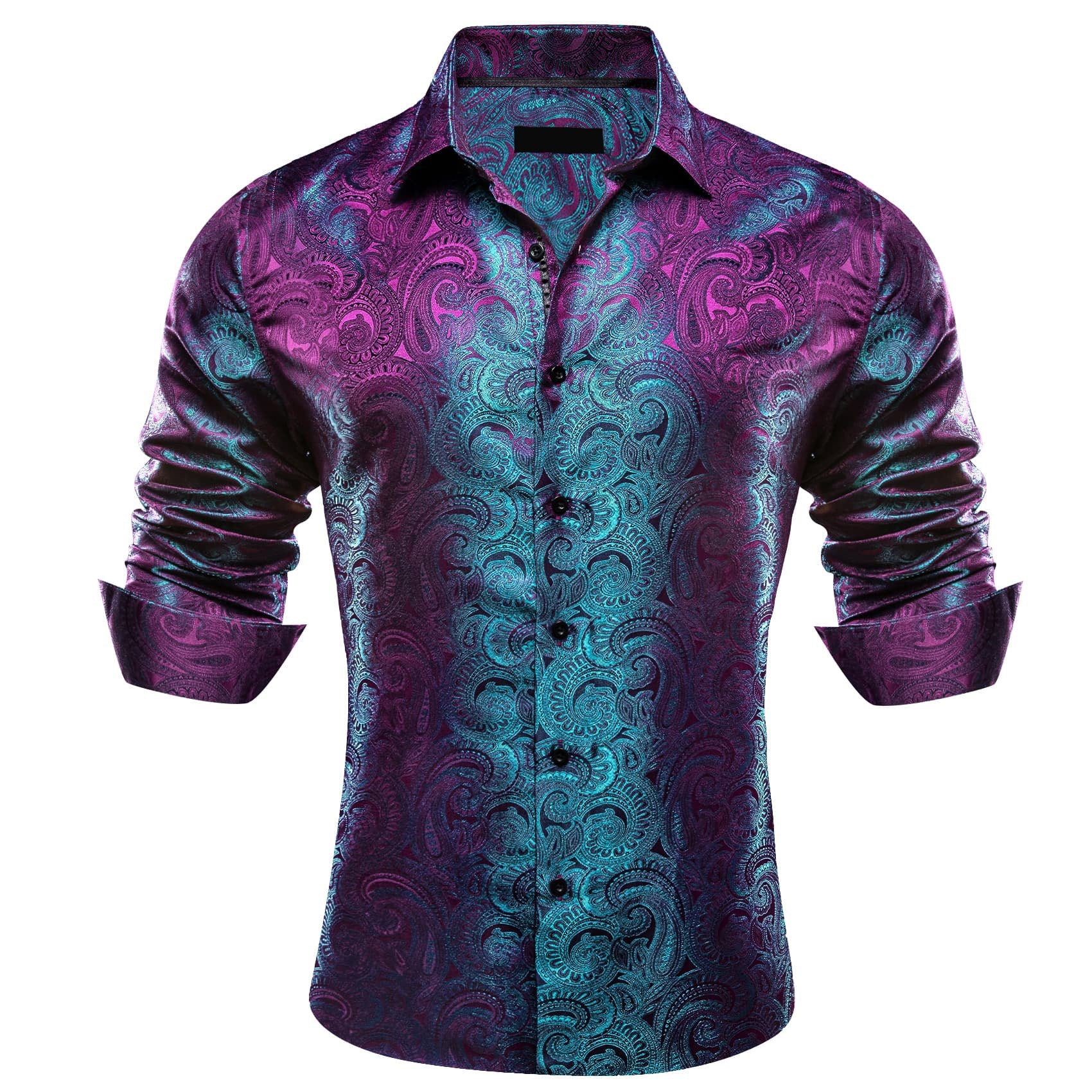 GentCrest Purple Paisley Shirt - Image 2