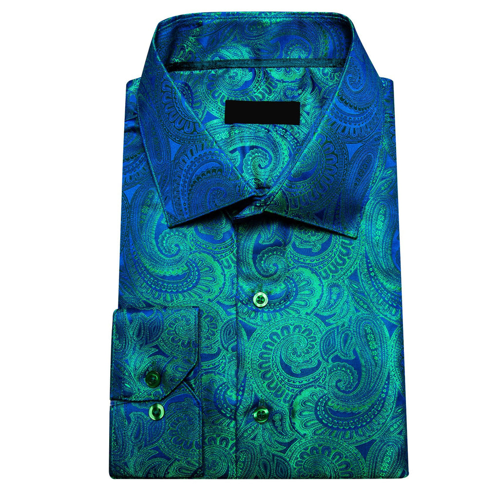 GentCrest Blue Paisley Shirt - Image 5