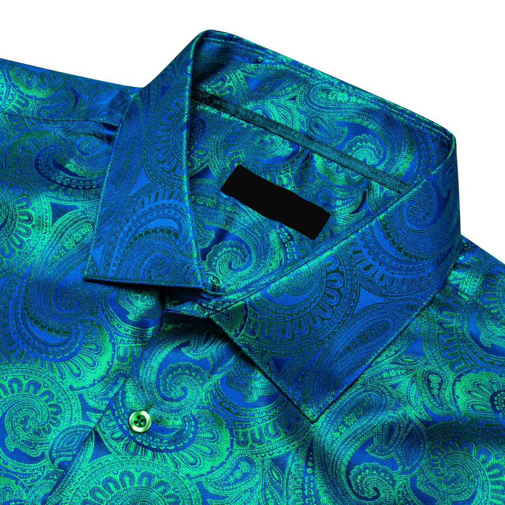 GentCrest Blue Paisley Shirt - Image 4