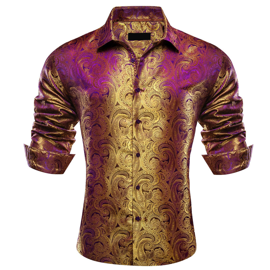 GentCrest Brown Paisley Shirt - Image 2
