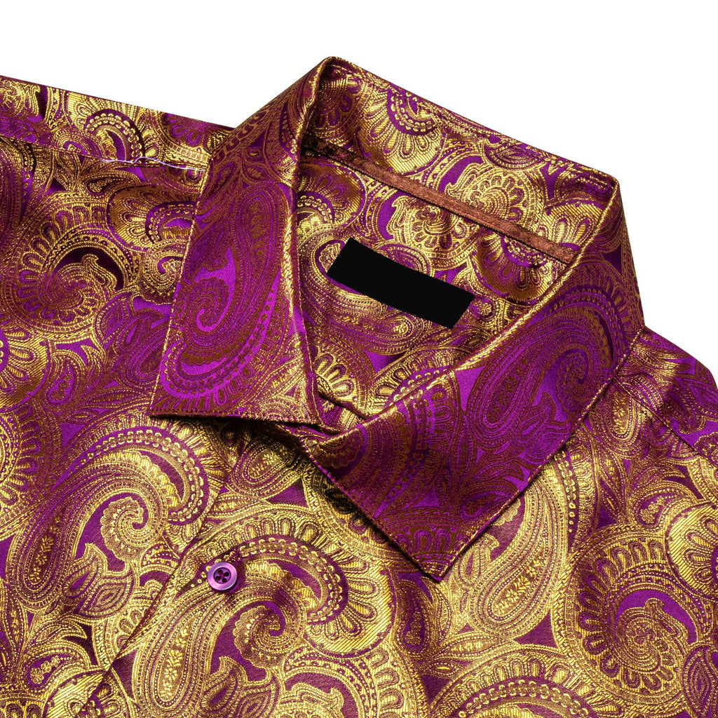 GentCrest Brown Paisley Shirt - Image 4