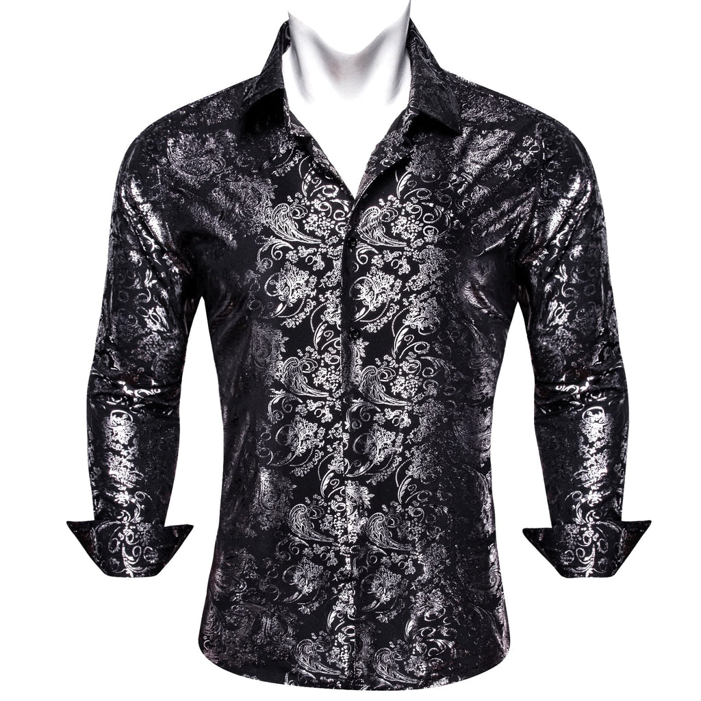 GentCrest Black Floral Shirt - Image 4