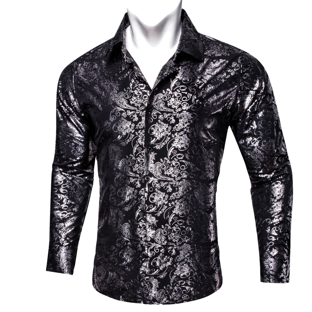 GentCrest Black Floral Shirt - Image 5