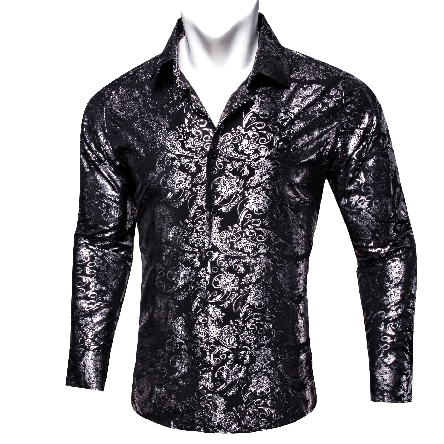 GentCrest Black Floral Shirt - Image 5