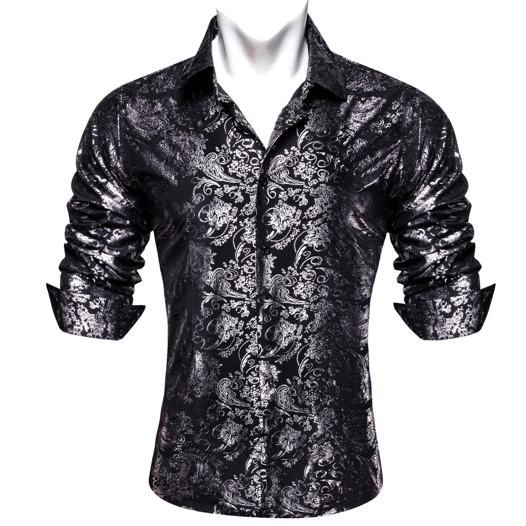 GentCrest Black Floral Shirt - Image 6