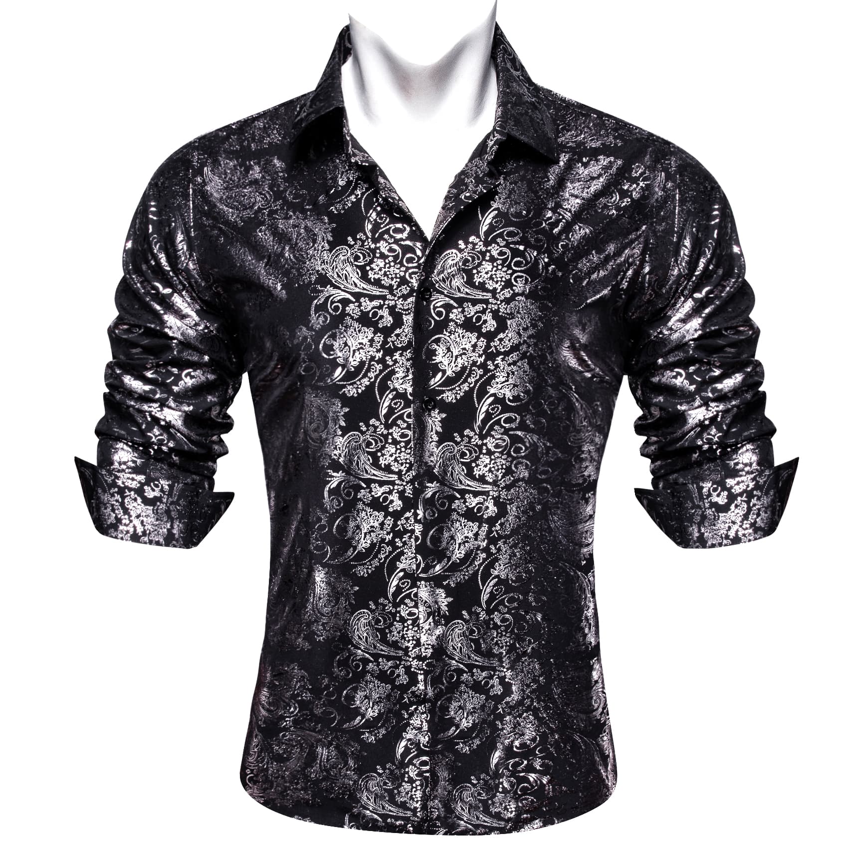 GentCrest Black Floral Shirt - Image 6