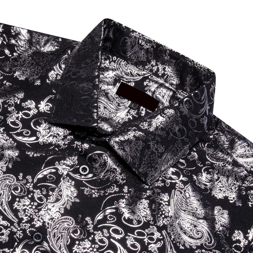 GentCrest Black Floral Shirt - Image 3