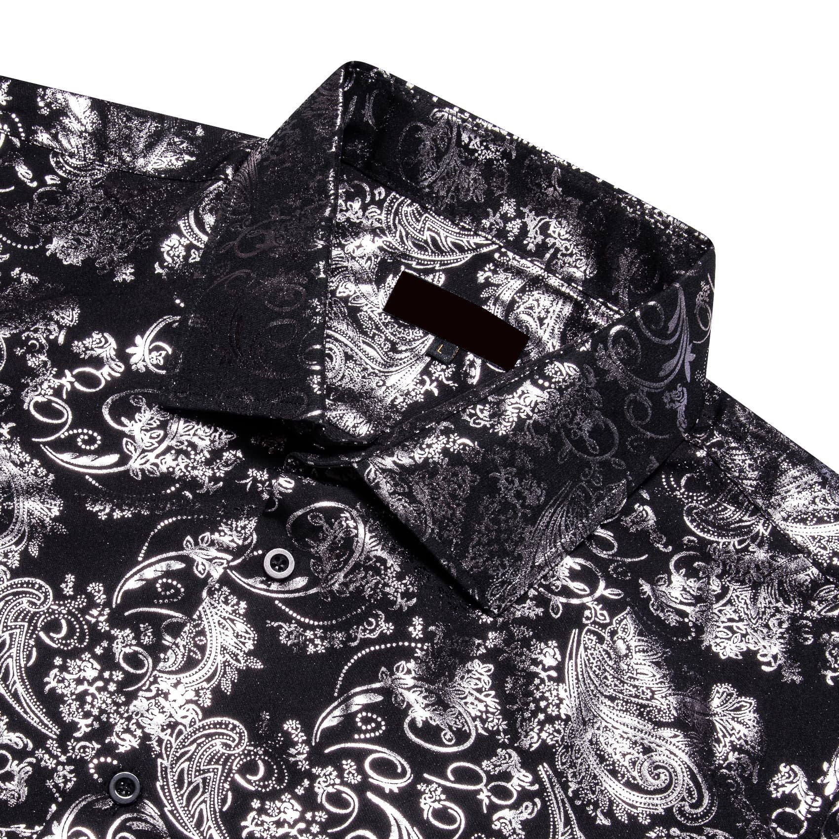 GentCrest Black Floral Shirt - Image 3