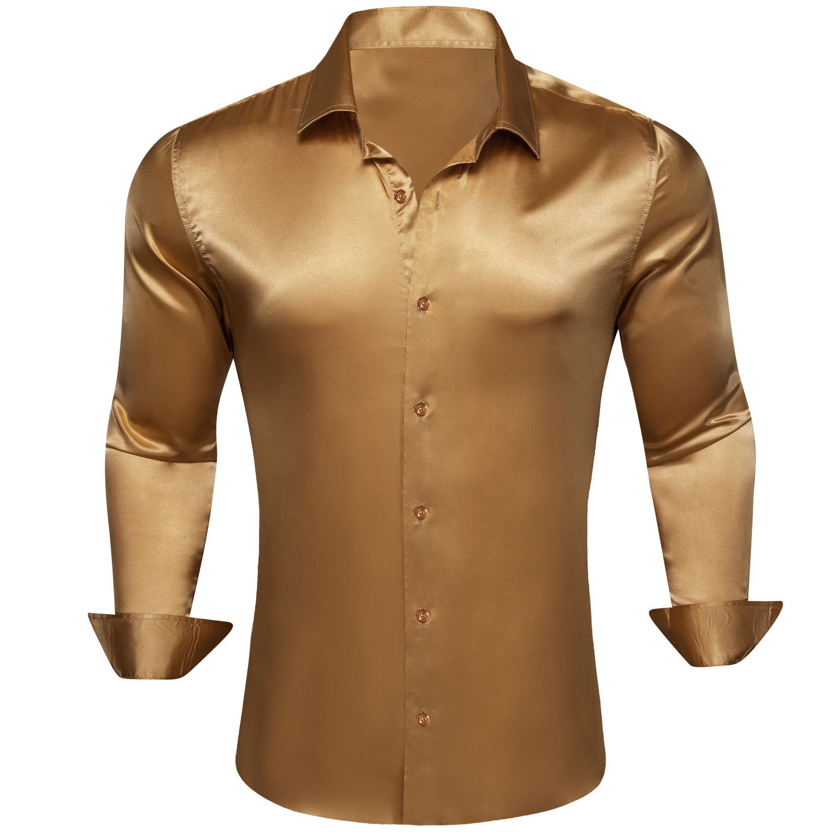 GentCrest Brown Solid Shirt - Image 1