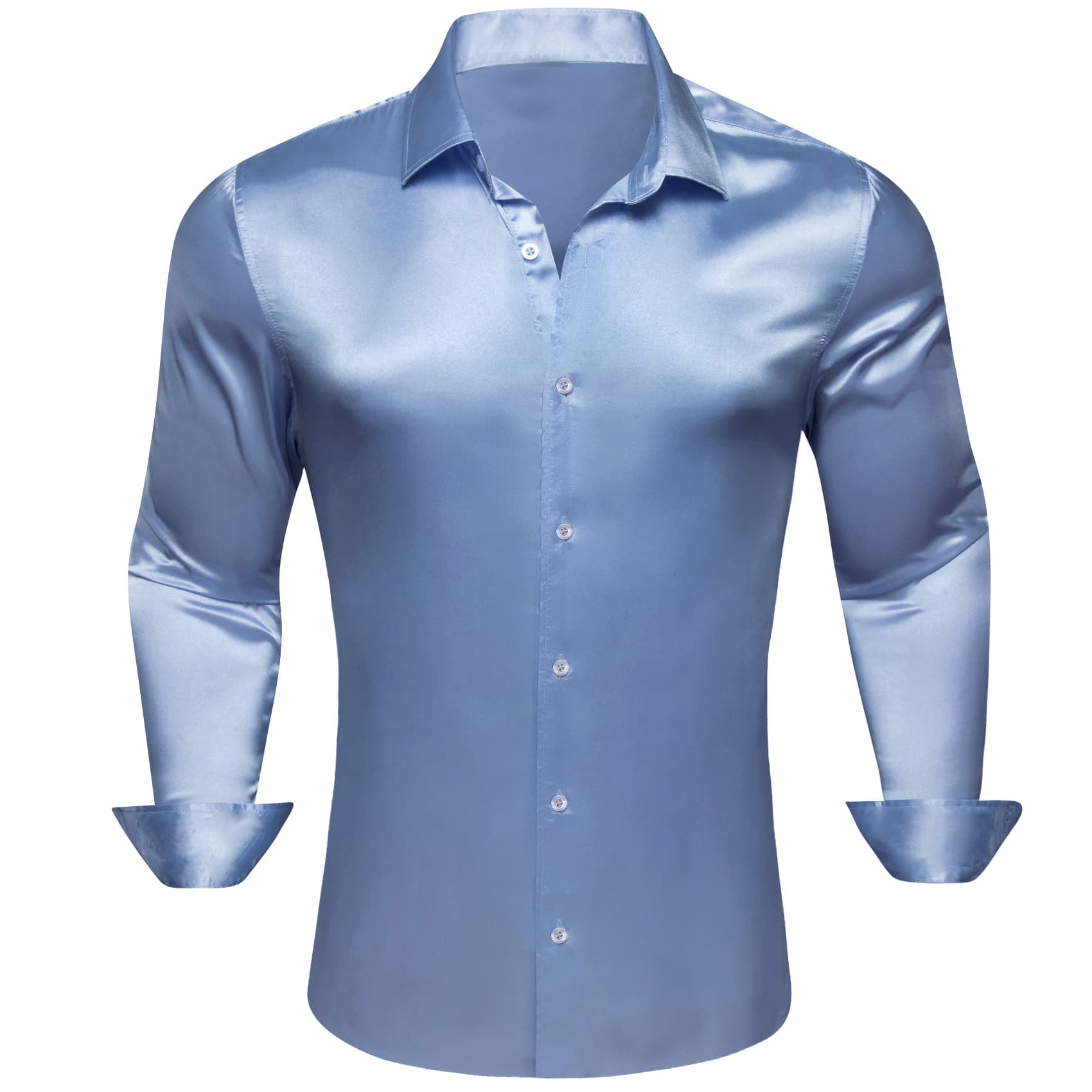 GentCrest Blue Solid Shirt - Image 3