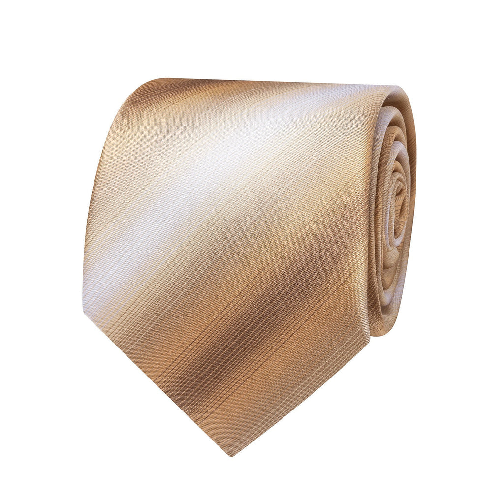 GentCrest Champagne Striped Tie Hanky Cufflinks Set - Image 4