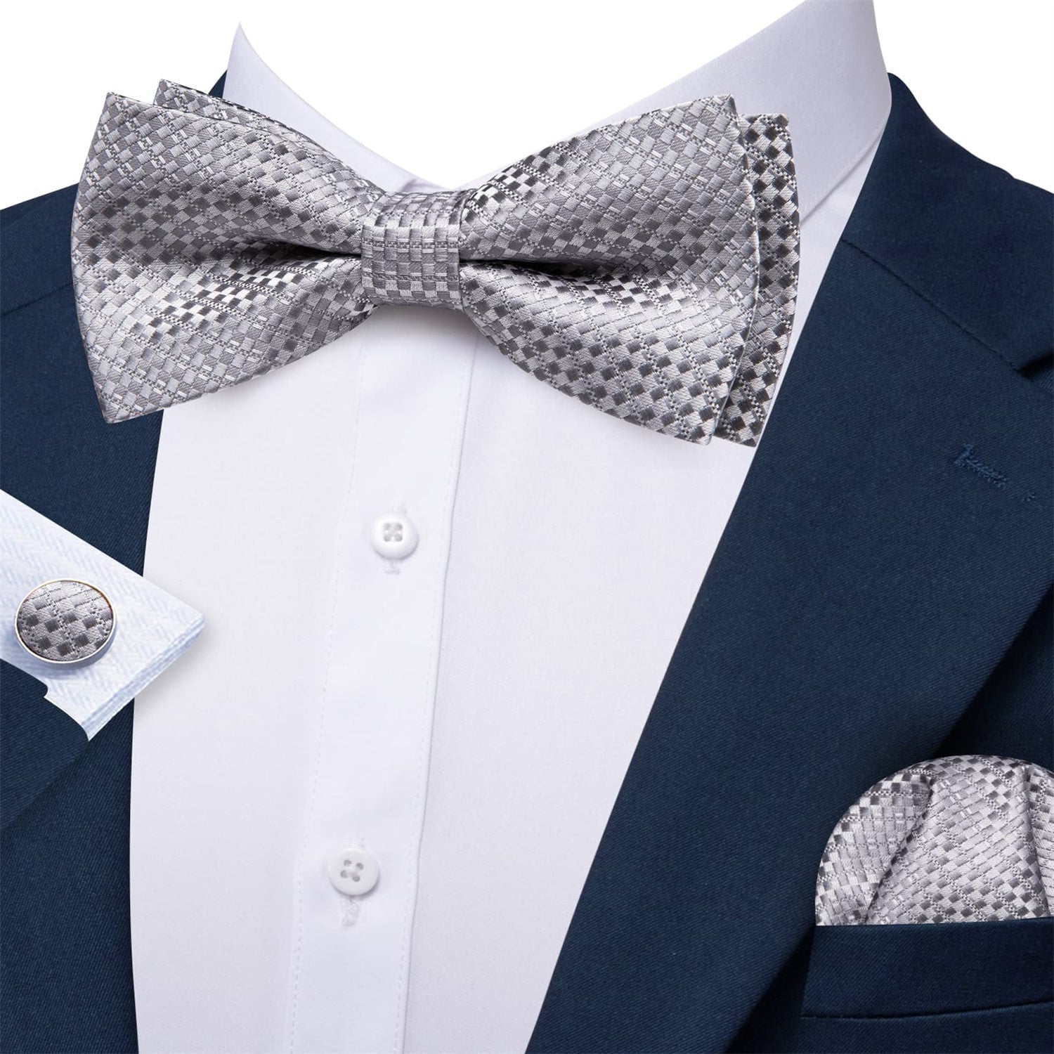 GentCrest Red Plaid Bowtie Set - Image 1