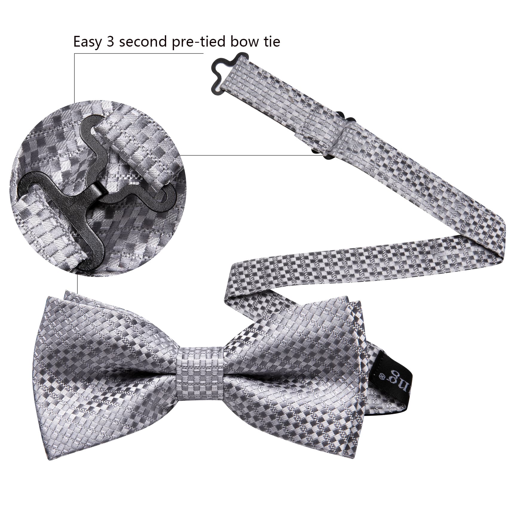 GentCrest Red Plaid Bowtie Set - Image 3